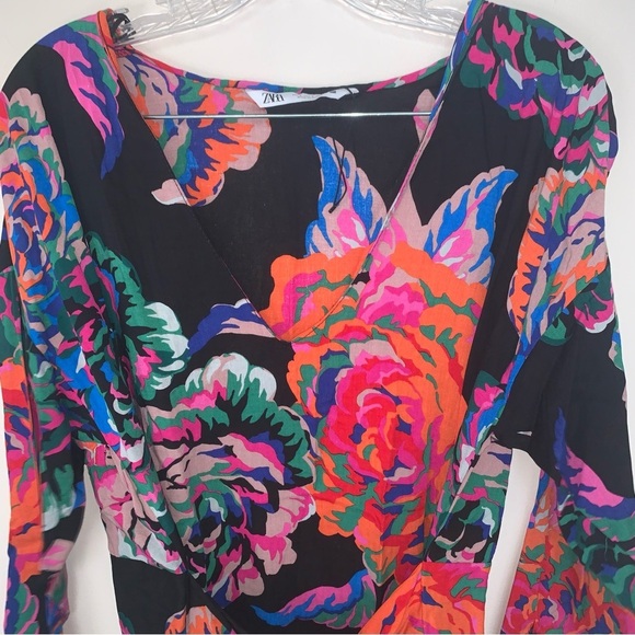 Zara Floral Multicoloured Mini Dress - Picture 10 of 14